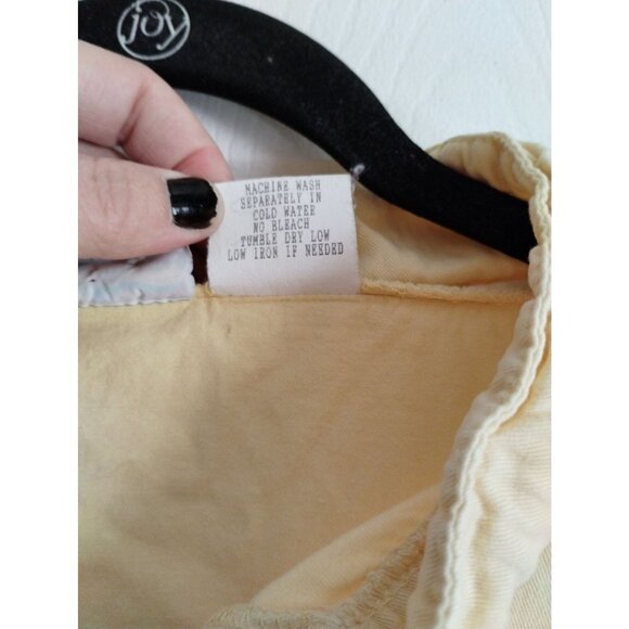 Vintage Sgt. Leisure Maui flip flop yellow draw string cotton pull over - Picture 7 of 7